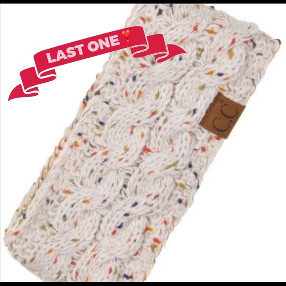 C.C Accessories - C.C Oatmeal knit Sherpa lined headband